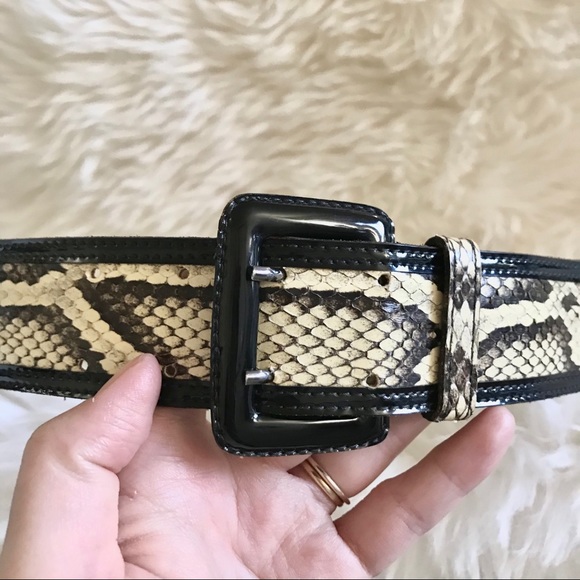 YSL snake skin black belt | S - Picture 2 of 8